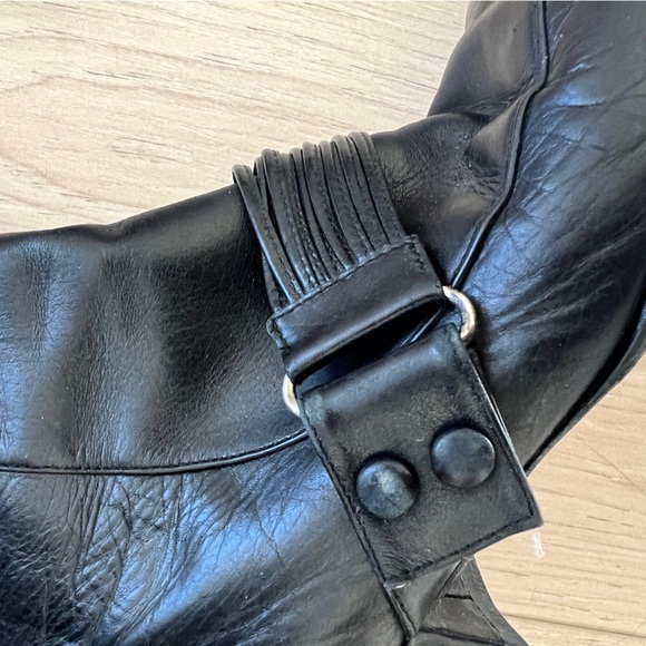 PURA LOPEZ black pointed witchy biker boots 35 - Picture 2 of 8